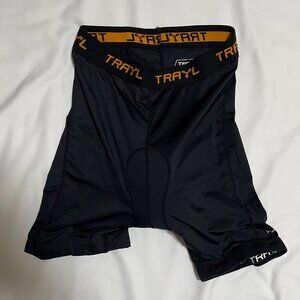 TRAYL Bike Shorts Size Small Black Padding Preowned